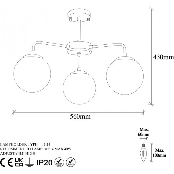 Plafonnier filaire 10991 - Vintage