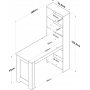 Jalle eettafel 120 x 54 cm - Walnoot/wit