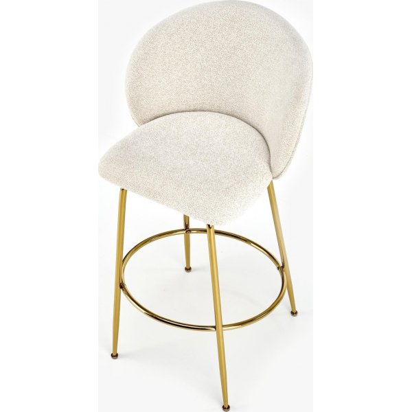Tabouret de bar beige/dor