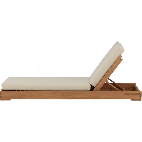 Kenya solsäng - Beige/Teak Kenya solsäng - Beige/Teak