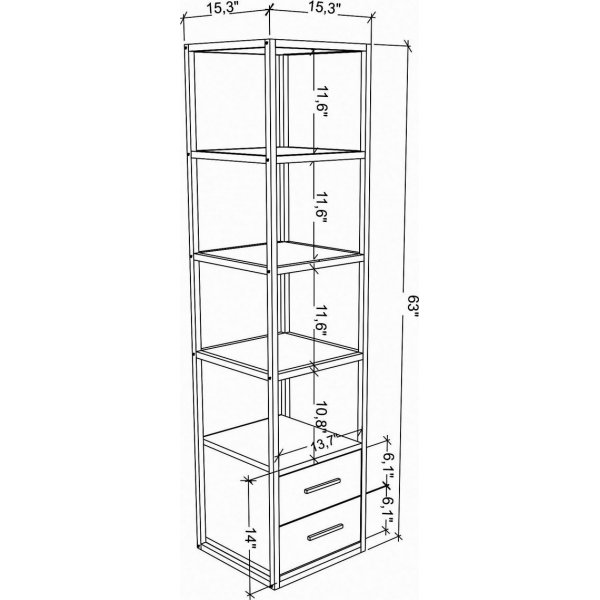 Bibliothque Robbins - Blanc/chne