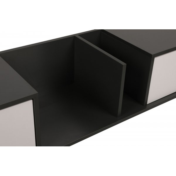 Ibiza TV-b�nk - Vit/antracit