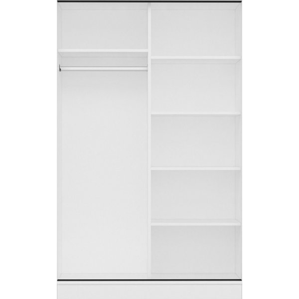 Kapusta kledingkast 120 cm - Wit/antraciet Kapusta kledingkast 120 cm - Wit/antraciet