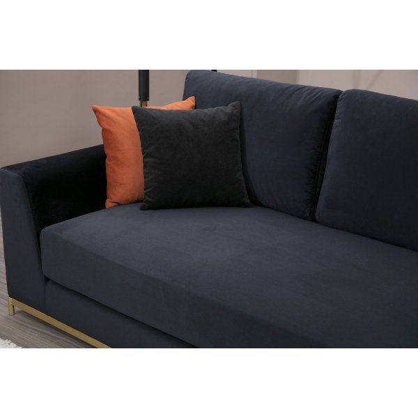 Soffa Line - 320 cm svart Soffa Line - 320 cm svart