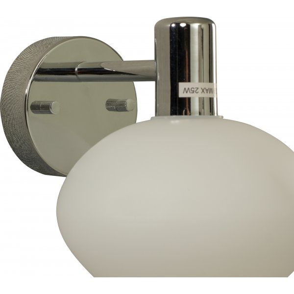 Elba wandlamp - Chroom/Opaalwit Elba wandlamp - Chroom/Opaalwit