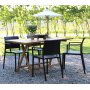 Matgrupp Salt teak: Klaffbord i teak inklusive 4 st Alafors karmstolar