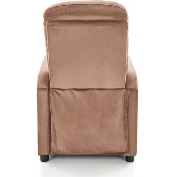 Fauteuil inclinable Gunvor en velours beige Fauteuil inclinable Gunvor en velours beige