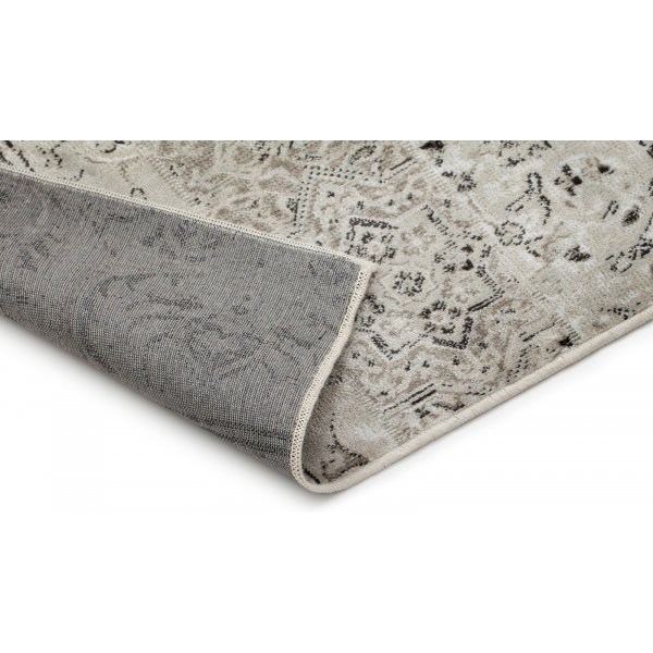 Tapis viscose Casablanca Patch - Argent Tapis viscose Casablanca Patch - Argent