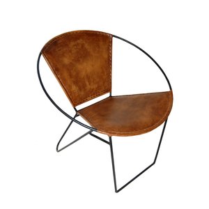 Varberg stol - Metall/läder