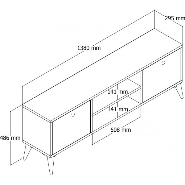 Banc multimédia Dolce - Chêne Banc multimédia Dolce - Chêne