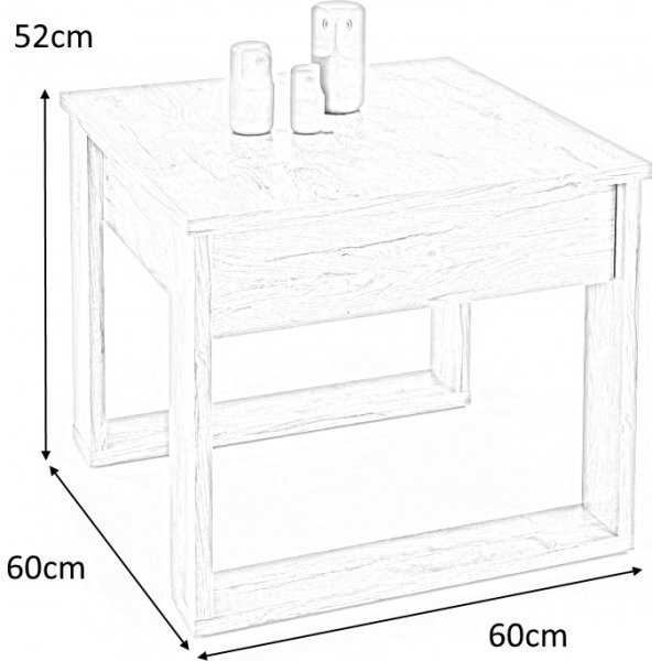 Table basse Nea 60 x 60 cm - Noyer foncé Table basse Nea 60 x 60 cm - Noyer foncé