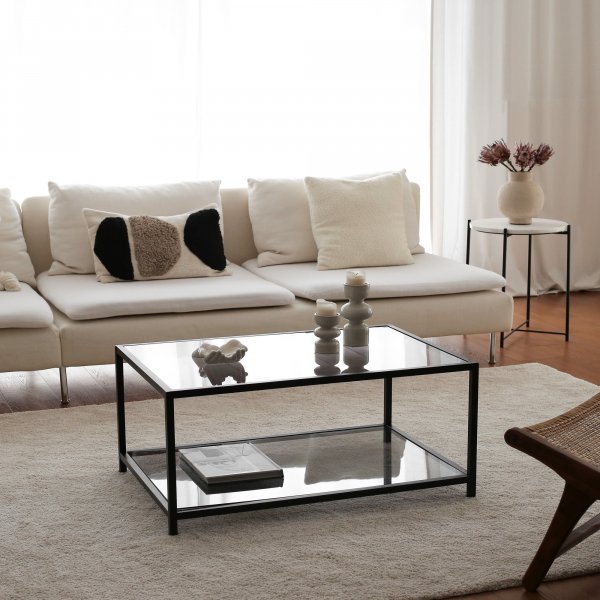 Astro soffbord 90 x 60 cm - Svart/rök Astro soffbord 90 x 60 cm - Svart/rök