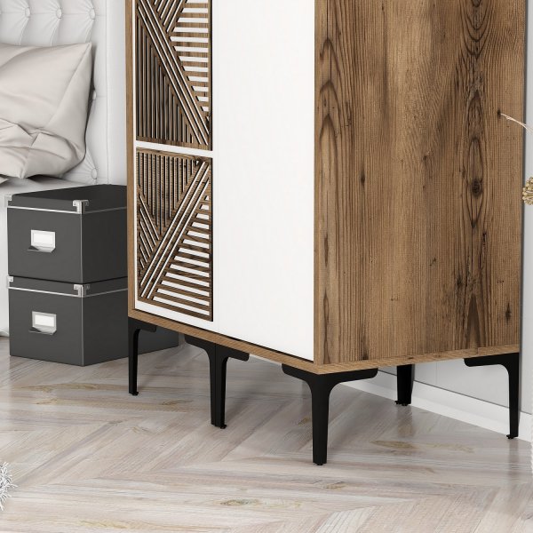 Armoire Kumsal 2 Noyer/blanc Armoire Kumsal 2 Noyer/blanc