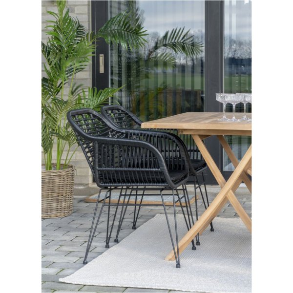 Trieste utestol med dyna - Svart + Flckborttagare fr mbler