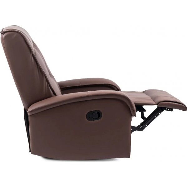 Jacqueline reclinerfåtölj i brunt ekoläder Jacqueline reclinerfåtölj i brunt ekoläder