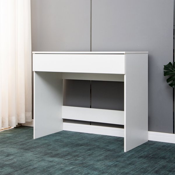 Witte kaptafel met opbergruimte 90 cm breed Witte kaptafel met opbergruimte 90 cm breed