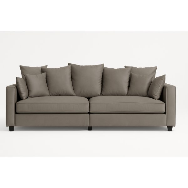 Soffa Brandy lounge 210 cm - Grbeige sammet