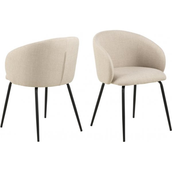Eleanor karmstol - Beige/matt svart