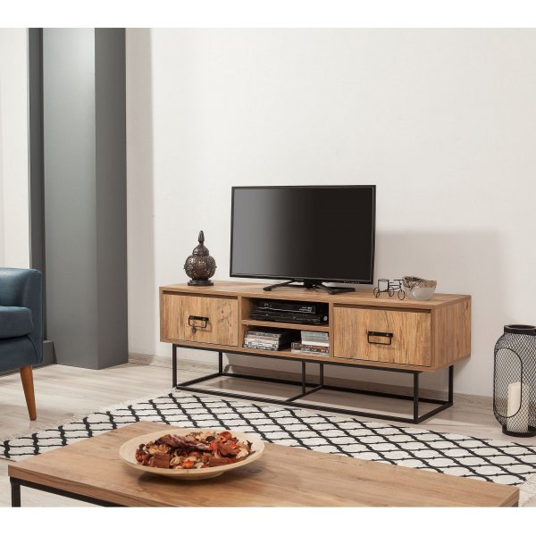 Quantum Silva mediabnk 140 cm - Furu/svart