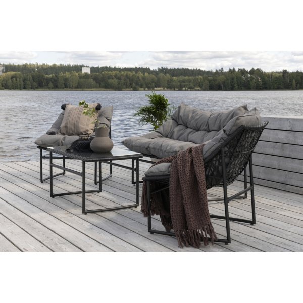 Groupe de canapés Tina - Noir/gris Groupe de canapés Tina - Noir/gris