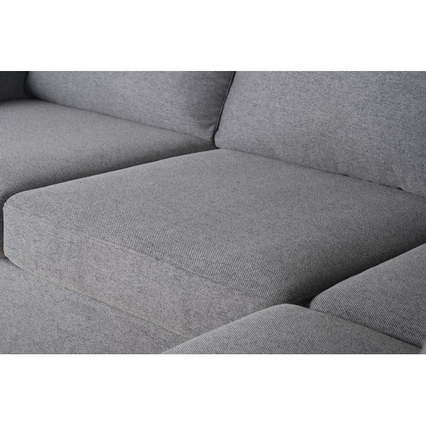 Soffa grå med öppet avslut 244 cm + Textilrengöring för möbler Soffa grå med öppet avslut 244 cm + Textilrengöring för möbler