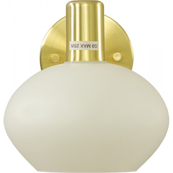 Elba wandlamp - Mat Messing/Opaalwit Elba wandlamp - Mat Messing/Opaalwit