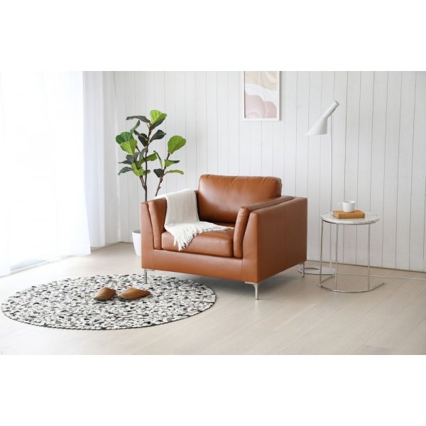 Fåtölj cognacs färgat konstläder - Cansas Fåtölj cognacs färgat konstläder - Cansas