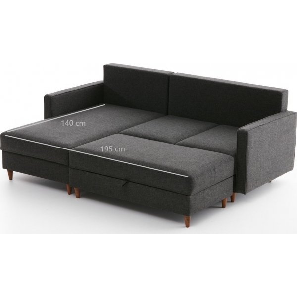 Eca divansoffa vänster - Antracit Eca divansoffa vänster - Antracit