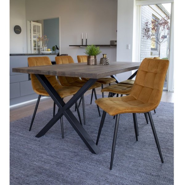 Chaise de salle  manger Middelfart - Jaune/noir