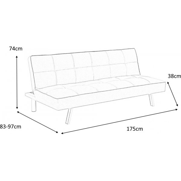 Evelina bäddsoffa - Grå Evelina bäddsoffa - Grå