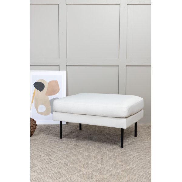 Pouf Eden - Tissu beige clair