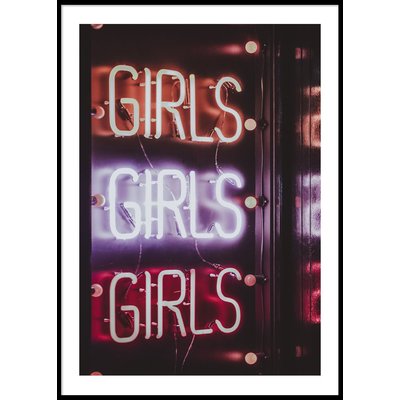 GIRLS GIRLS GIRLS COLOR - Poster 50x70 cm