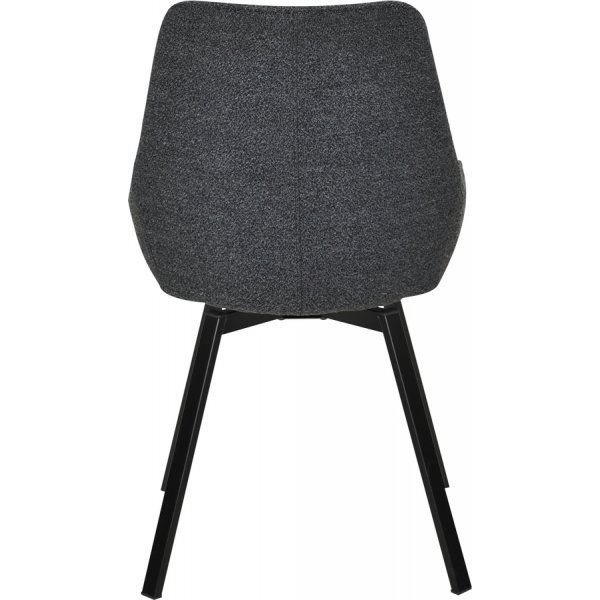 Chaise de salle à manger pivotante jumelée - Boucle noire Chaise de salle à manger pivotante jumelée - Boucle noire