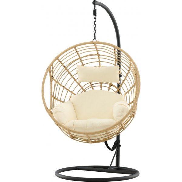 Chaise suspendue Viga - Noir/naturel/blanc Chaise suspendue Viga - Noir/naturel/blanc