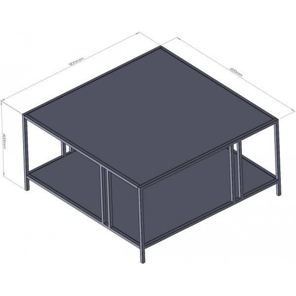 Urano salontafel 80 x 80 cm - Zwart Urano salontafel 80 x 80 cm - Zwart