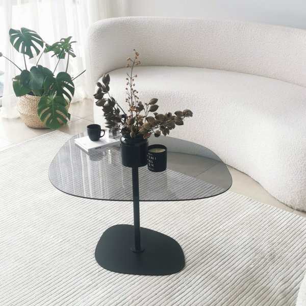 Table basse Soho 85 x 67 cm - Gris foncé/noir Table basse Soho 85 x 67 cm - Gris foncé/noir