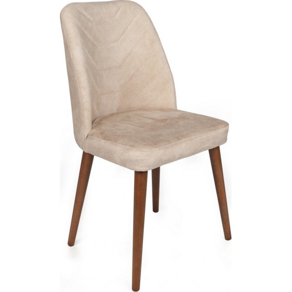Dallas matstolsset - Beige/valnt