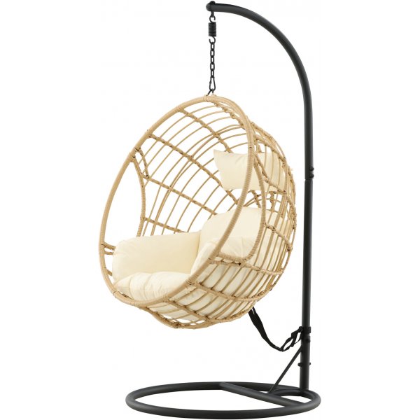 Chaise suspendue Viga - Noir/naturel/blanc Chaise suspendue Viga - Noir/naturel/blanc