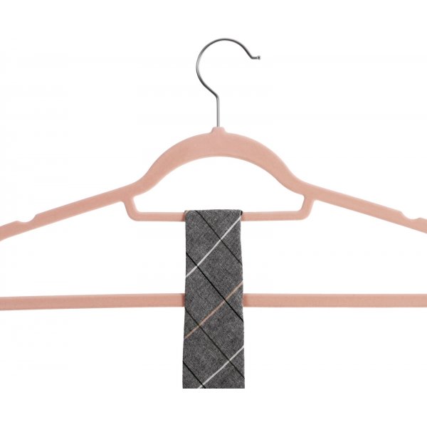 Cintre, velours, 45 cm, paquet de 50 - Rose