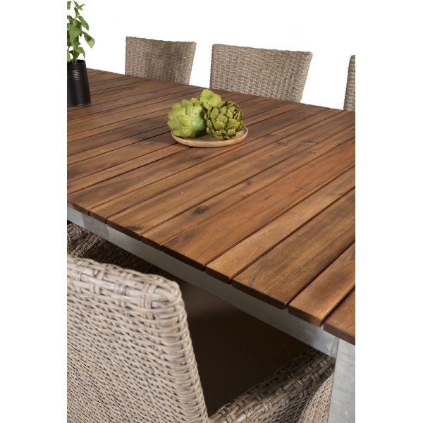 Zenia matbord 200 x 100 cm - Natur/Silver Zenia matbord 200 x 100 cm - Natur/Silver