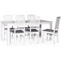 Milla matgrupp; matbord 180x90 cm med 6 st Fr matstolar
