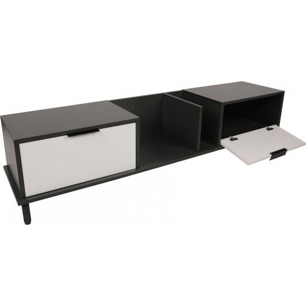 Ibiza TV-b�nk - Vit/antracit