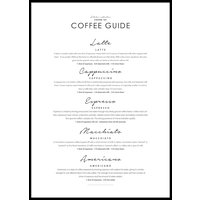 COFFEE GUIDE - Poster 50x70 cm COFFEE GUIDE - Poster 50x70 cm