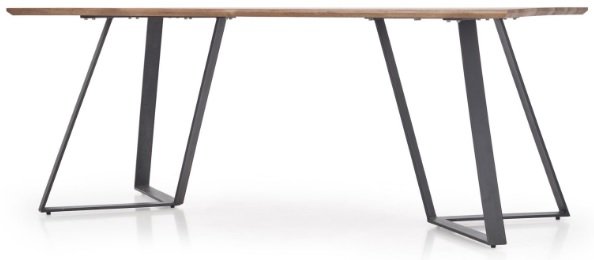Table  manger Lykke 180 x 90 cm - Chne teint fonc / Mtal noir