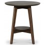 Bridge runt lampbord i valnt med hylla 50 cm