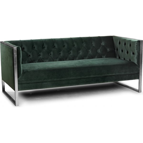 Sienna 3-zits bank chrome poten - Elke kleur en stof