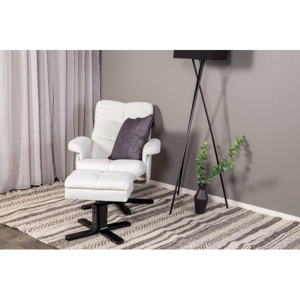 Sven reclinerftlj - Svart/Greige