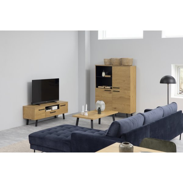 Mallow skåp - Ek/svart Mallow skåp - Ek/svart