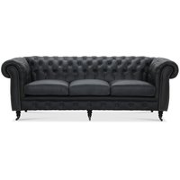 Chesterfield Cambridge 3-sits soffa - Svart anilinläder Chesterfield Cambridge 3-sits soffa - Svart anilinläder