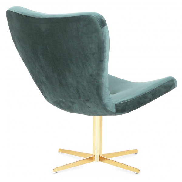 Tulpan designftlj i grn sammet med fot i mssing